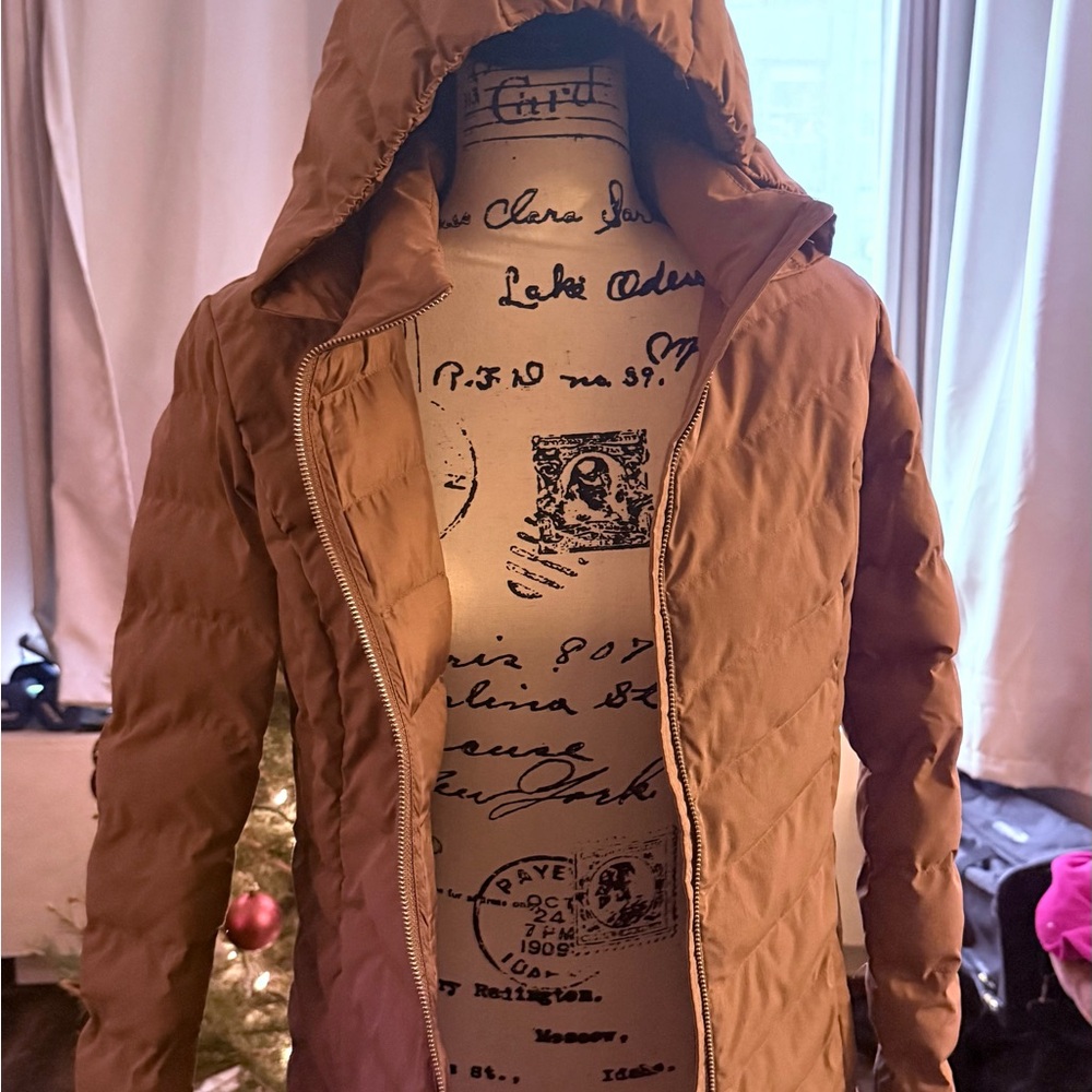 32 Degrees Women's Dusty Rose Hooded Puffer Jacket